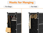 Homidec Shoe Rack, 4 Tier Shoe Storage Cabinet 16 Pair Plastic Shoe Shelves Organizer For Closet Hallway Bedroom Entryway Black