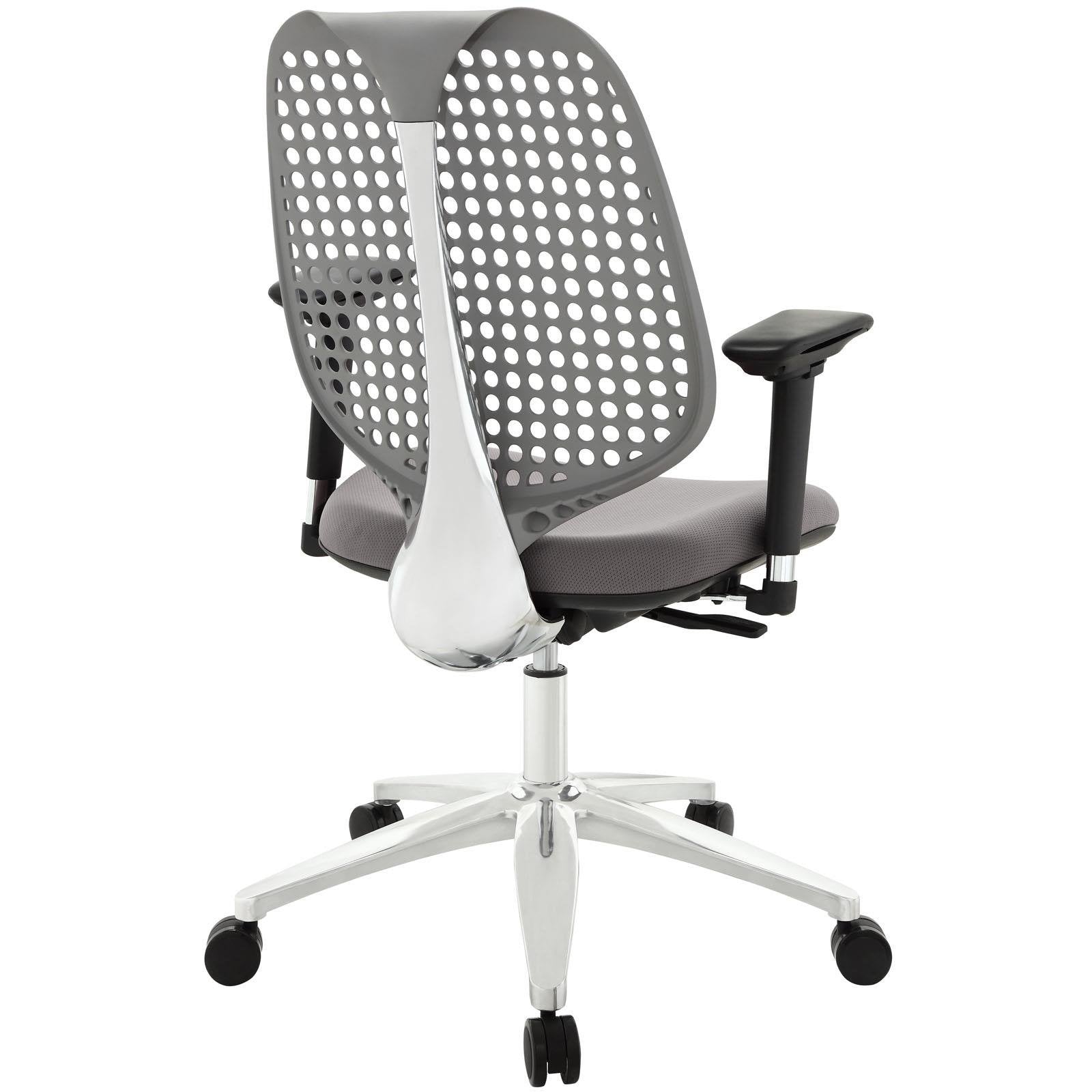 Modway Reverb Adjustable Armrests Office Chair, Gray