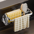 Taili 4-In-1 Rustproof Sink Caddy & Sponge Holder With Removable Strong Suction Cup For Kitchen Sink - Silver