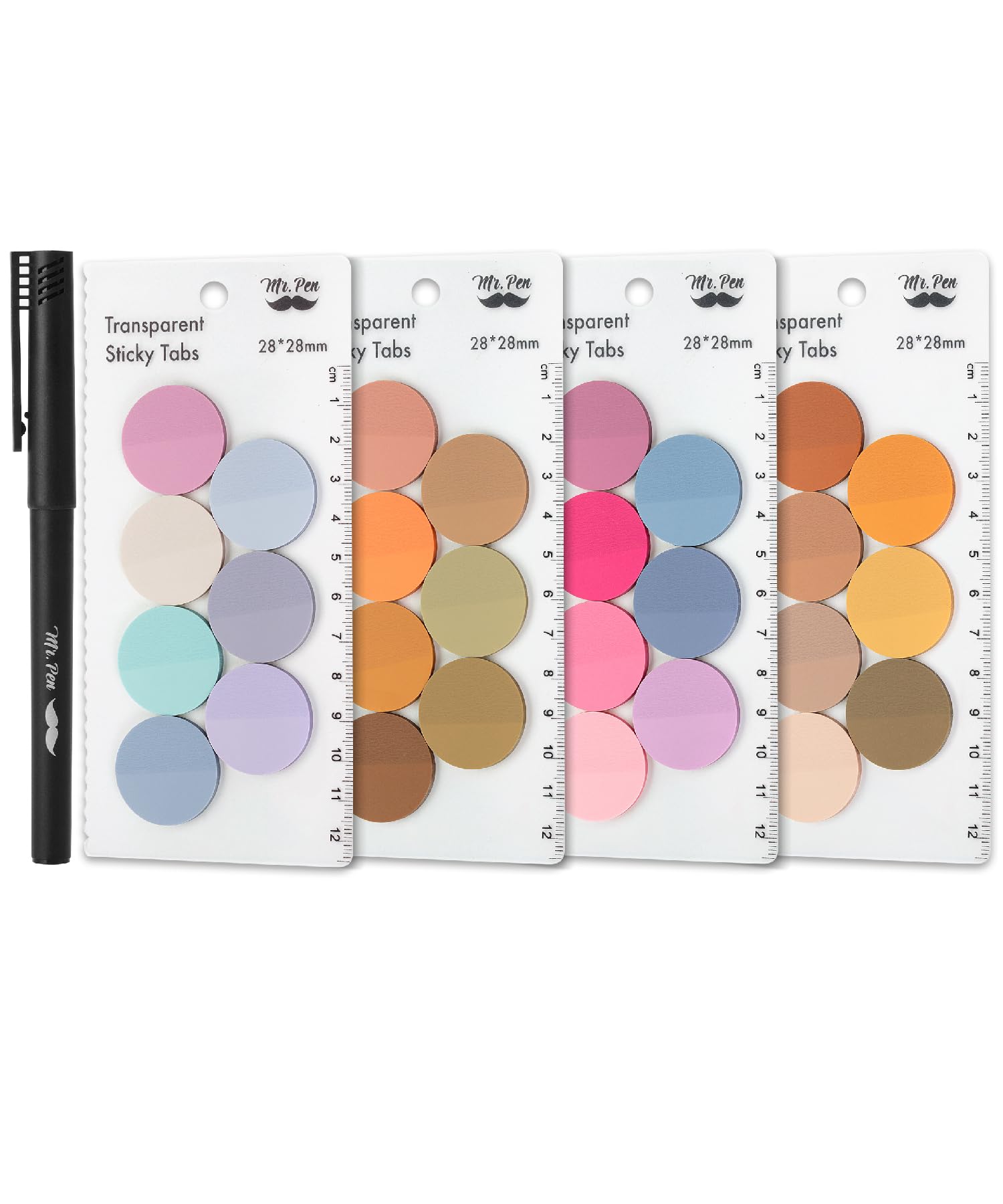 Mr. Pen- Transparent Sticky Note Set, 1120Sheets, Colorful, Round Transparent Sticky Notes Set, Bible Sticky Notes Clear Sticky