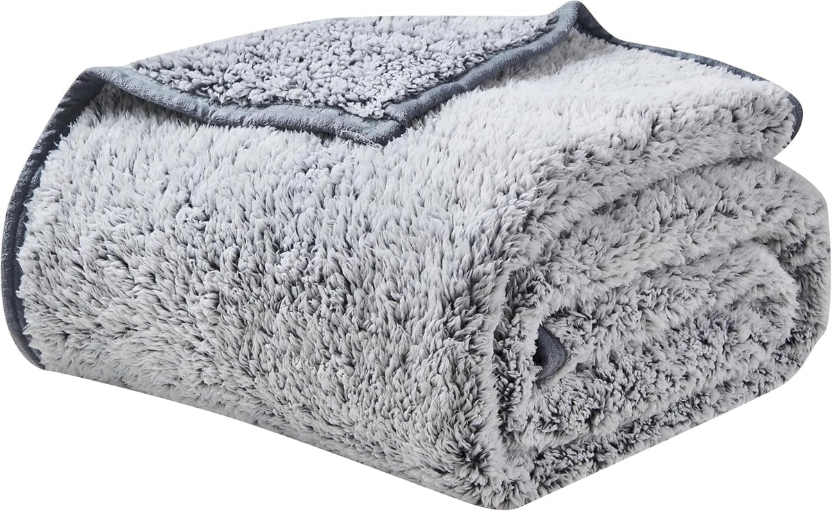 Emme Fuzzy Fleece Warm Blanket 50'X60' Throw Size Ultra Soft Warm Sherpa Blanket Microfiber Cozy Blanket For Couch Sofa Lightw