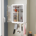 Kuber Industries Plastic Wall Mounted Storage Cabinet For Kitchen And Bathroom Organizer With Adjustable Shelves & Door| SelfAd
