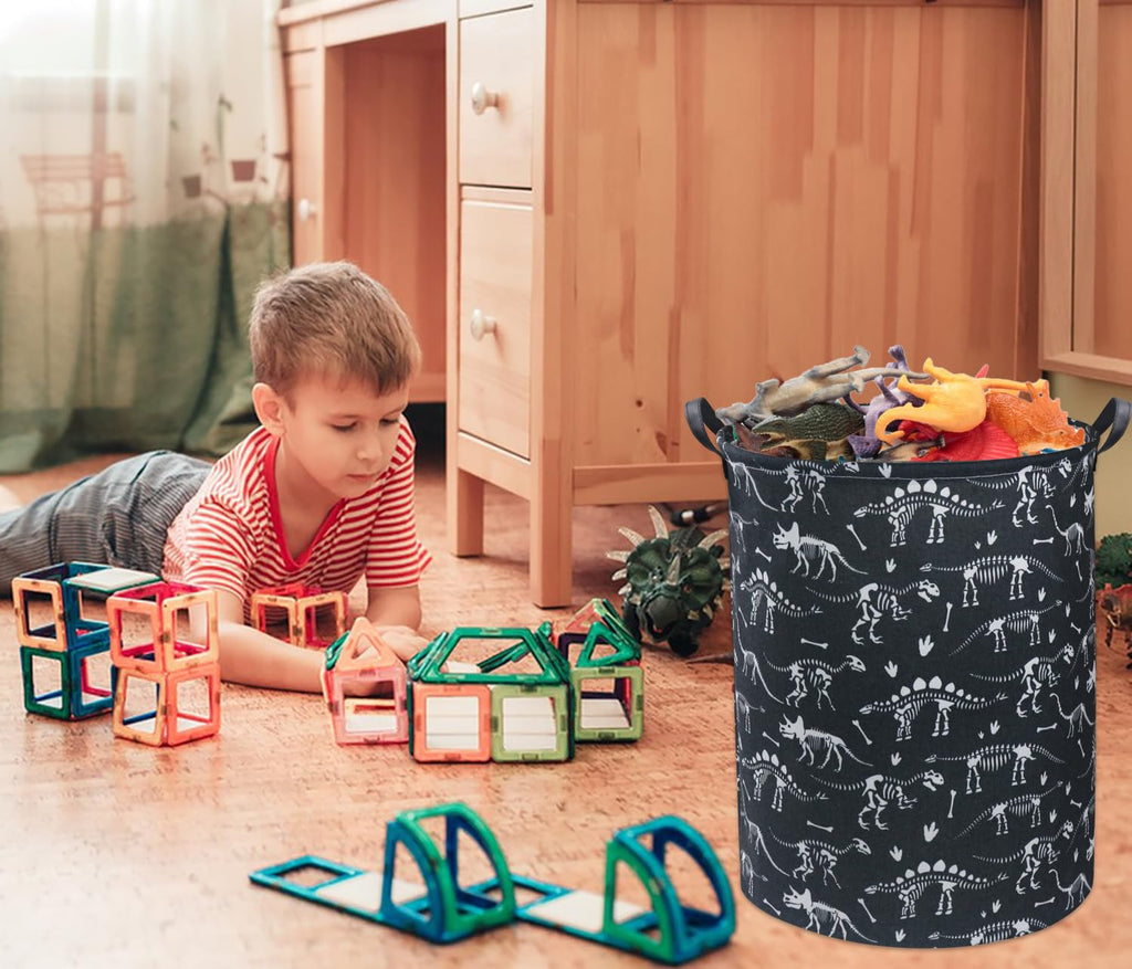 Hiyagon Dinosaur Kids Laundry Basket Kids Laundry Hamper Baby Nursery Hamper For Boys And Girls Cute Toy Storage Organizer Bins