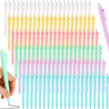 Yexiya 150 Pcs Retractable Gel Ink Pens Bulk Cute Pens Pastel Gel Ink Pens 0.5Mm Fine Point Macaron Style Writing Pens Cute Blac