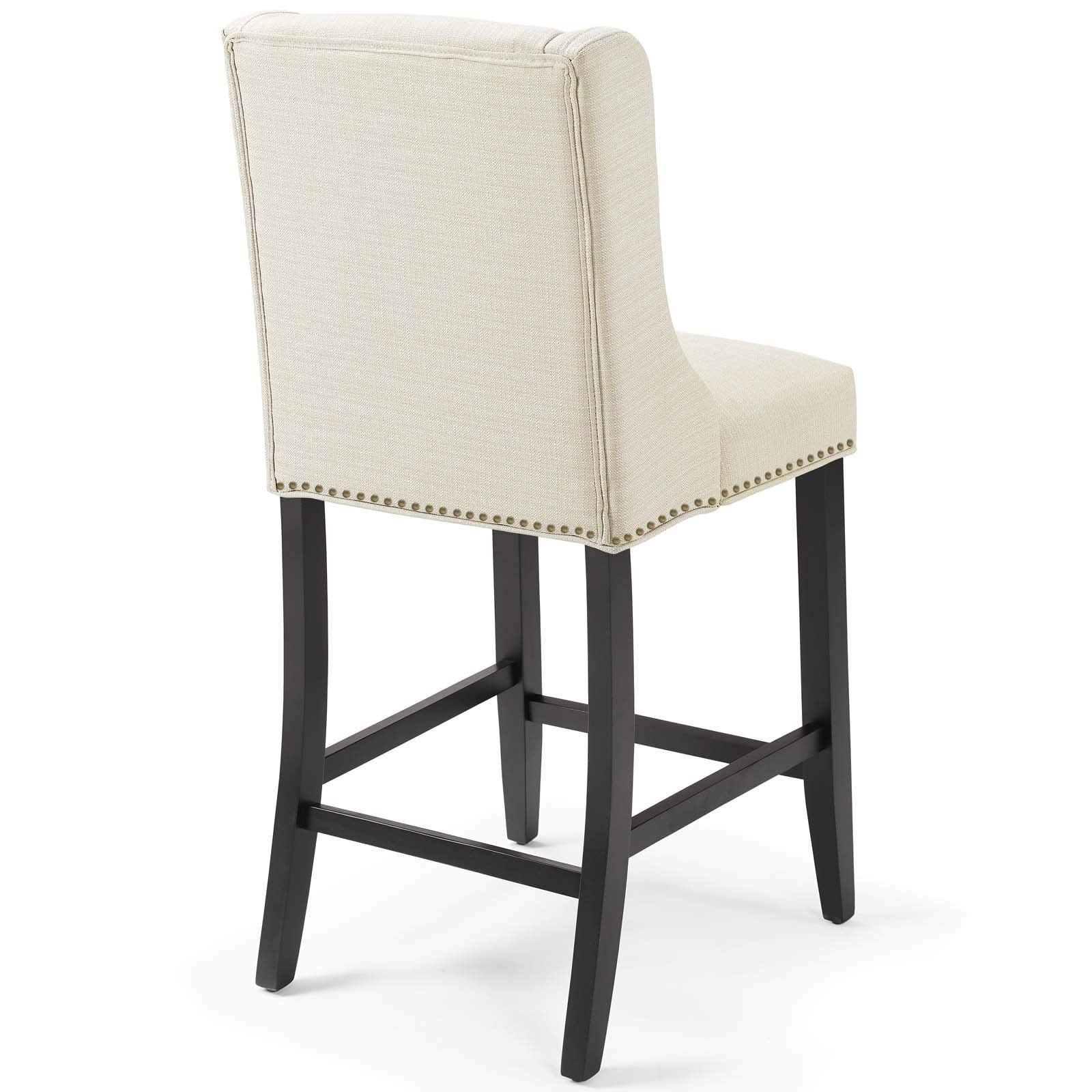 Modway Baron Fabric Upholstered Dining Counter-Height Bar Stool In Beige