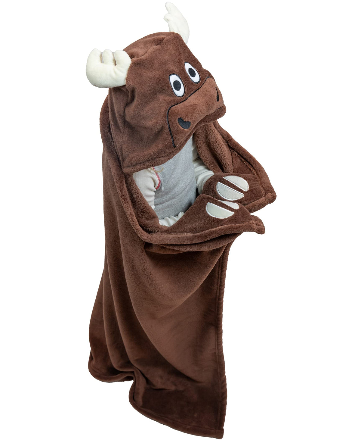 Lazy One Wearable Hooded Blanket For Kids, Animal Hooded Blanket (Moose Blanket)