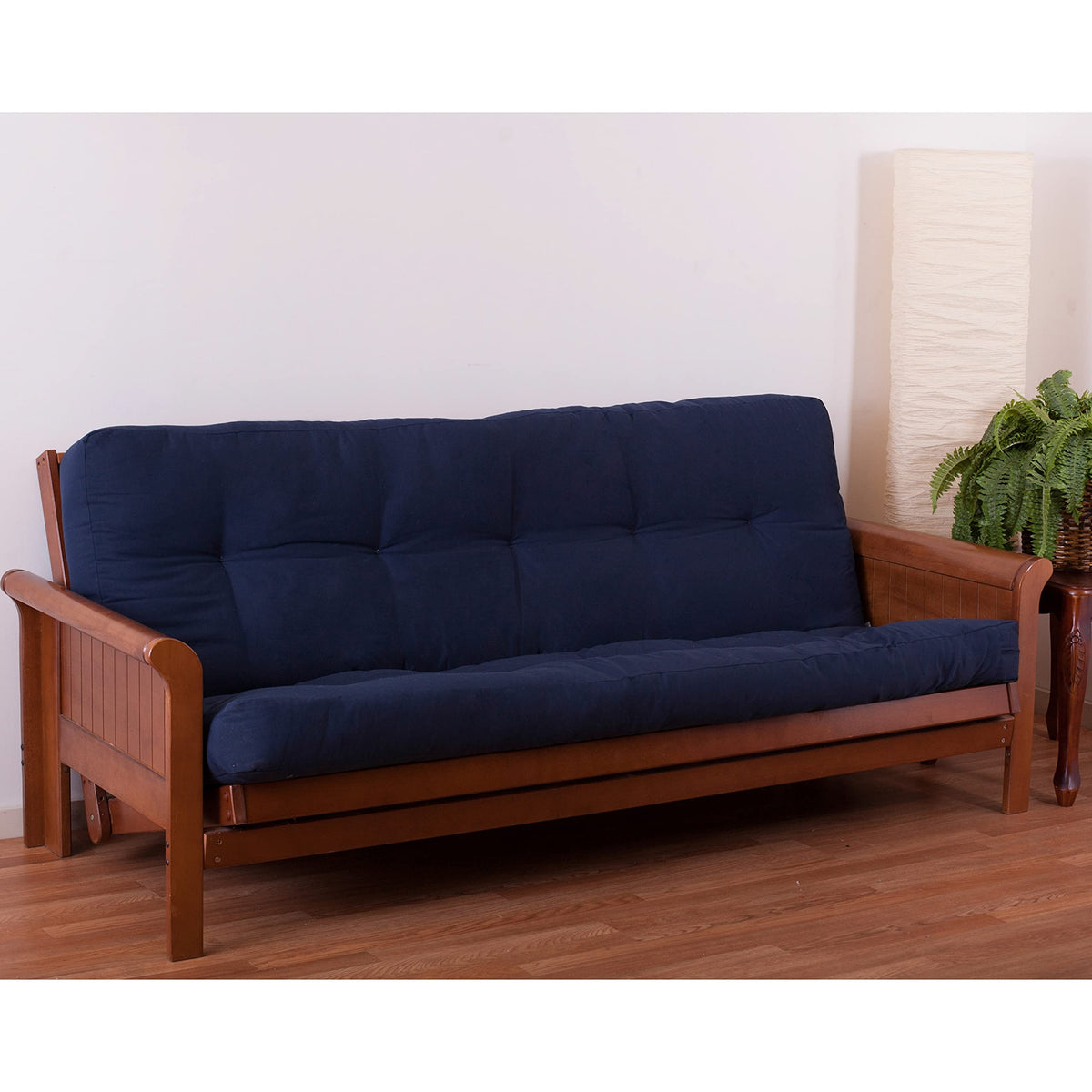 Blazing Needles Renewal 5&quot; Twill Futon Mattress, Full, Navy