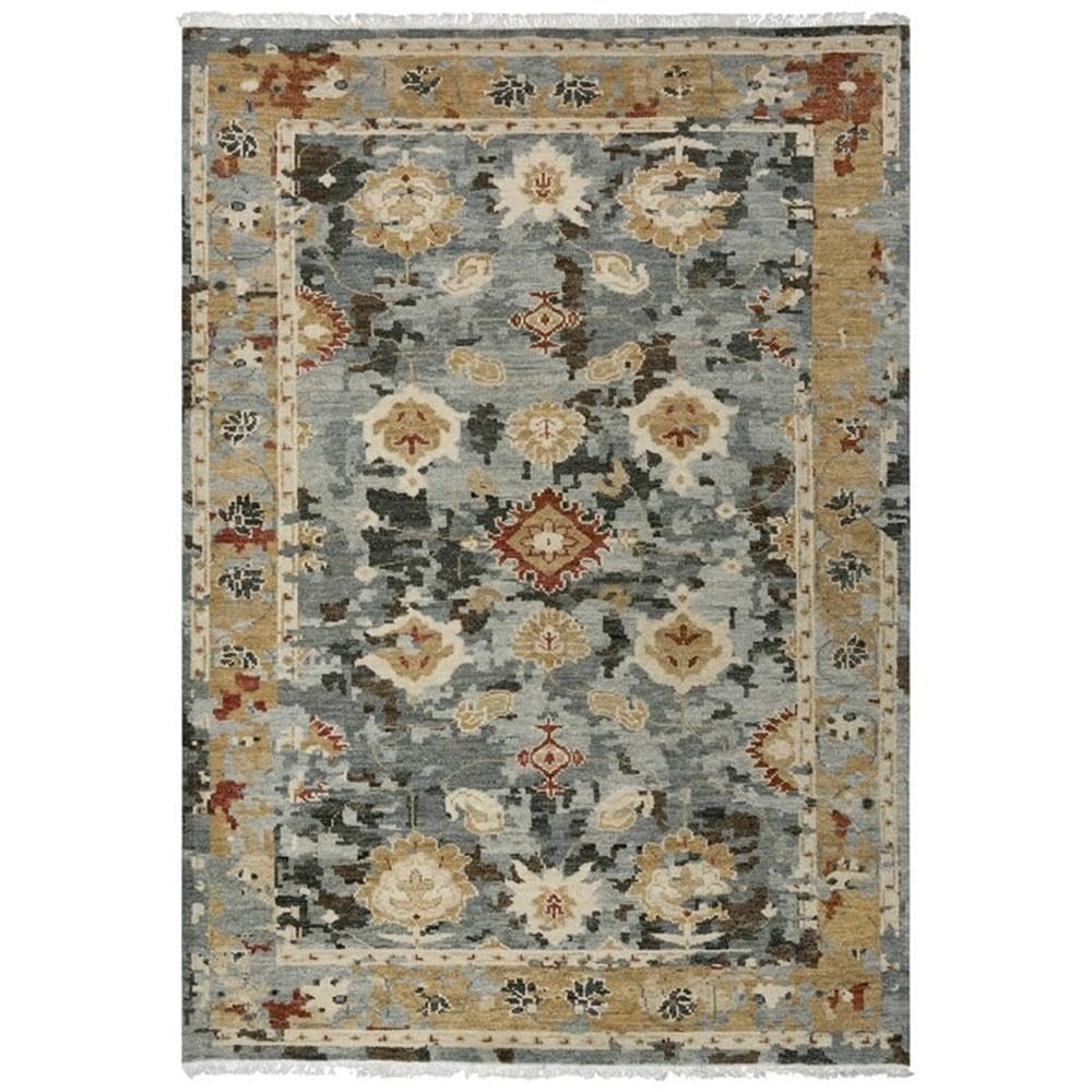 Alora Decor Abby 6' X 9' Traditional Dk. Gray/Brown/Gray Hand Knotted Area Rug