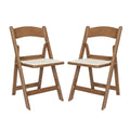 Flash Furniture Hercules Folding Resin- 2 Pack 800LB Weight Capacity Event Chair, Set of 2, Chestnut