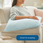 Mckesson Limited Reusable Bed Pillow, Fluid And Stain-Resistant, Blue, 20 In X 26 In, 1 Count