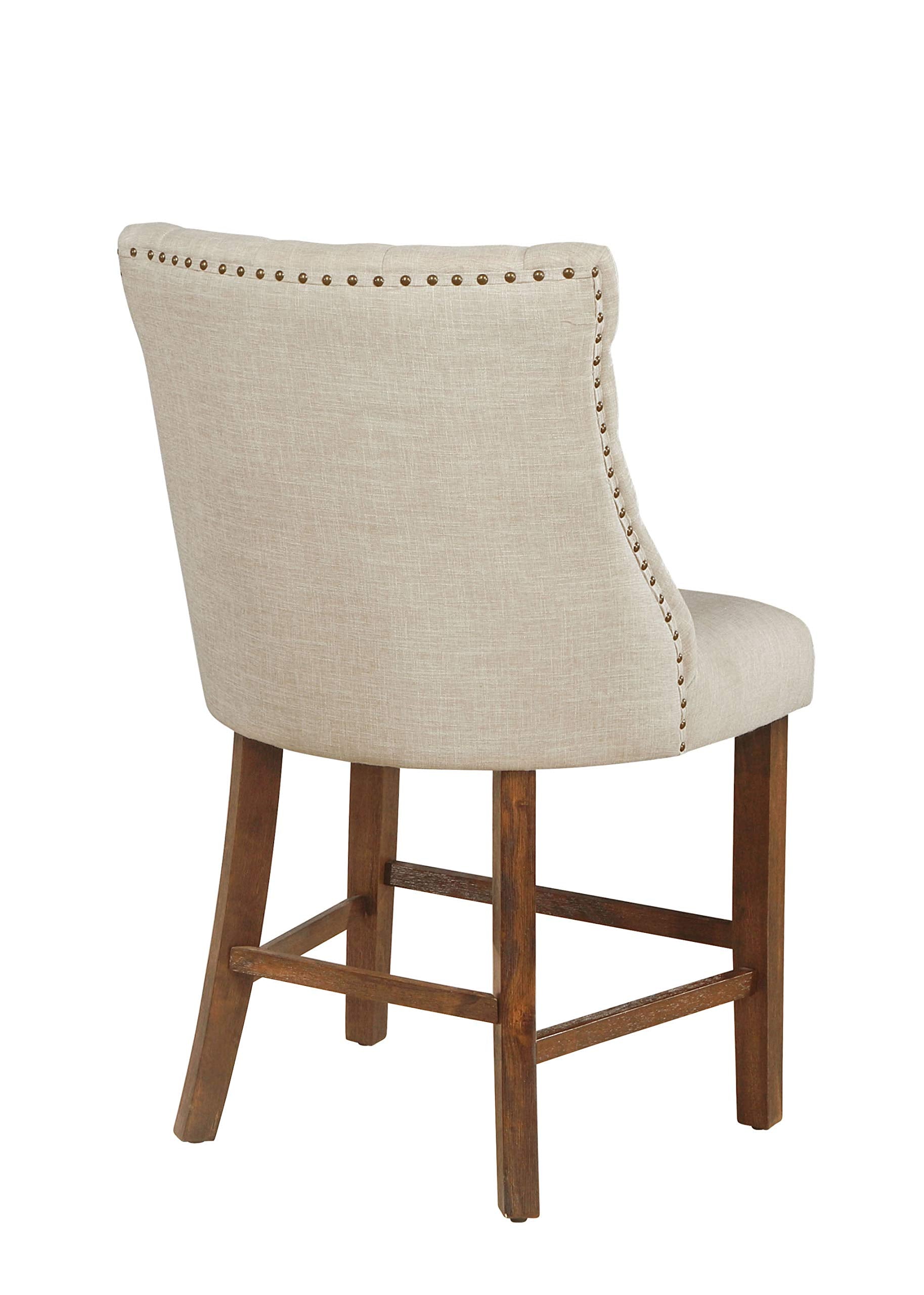 Best Quality Furniture D49-Chc2 Counter Height Chairs, Beige