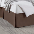 Nestl Dark Brown Bed Skirt Queen Size - Queen Bed Skirt 14 Inch Drop - Brushed Microfiber Bed Skirts - Hotel Quality Pleated Bed