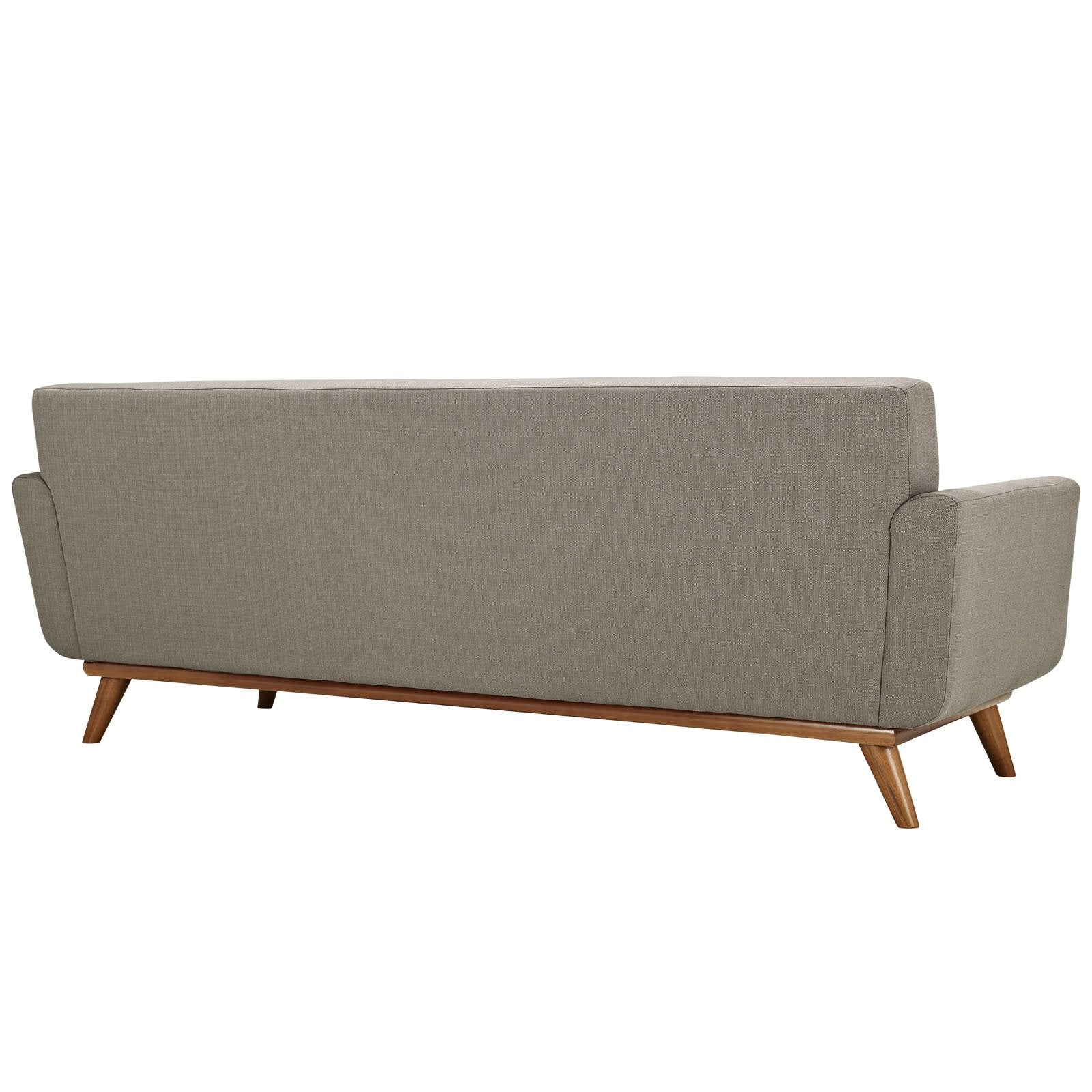 Modway Engage Mid-Century Modern Upholstered Fabric Sofa in Granite