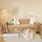 Handontime Khaki Couch Covers For Sectional Sofa L Shape Cute Loveseat Covers Dog Cover Covers, Sofa Covers For 3 Cushion Couch Chenille Sofa Slipcover Soft Sofa Cover For Sectional Sofa, 71' X118'