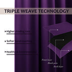 Nicetown Energy Saving Blackout Darkening Drape, Triple Weave Home Decoration Thermal Insulated Solid Ring Top Blackout Curtain/Drape For Bedroom(1 Panel, 42 X 84 Inch, Royal Purple)