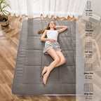 Maxyoyo King Futon Mattress Foam Mattress Topper, Japanese Floor Mattress Foldable Mattress Futon Bed Mattress Guest Bed Mattres