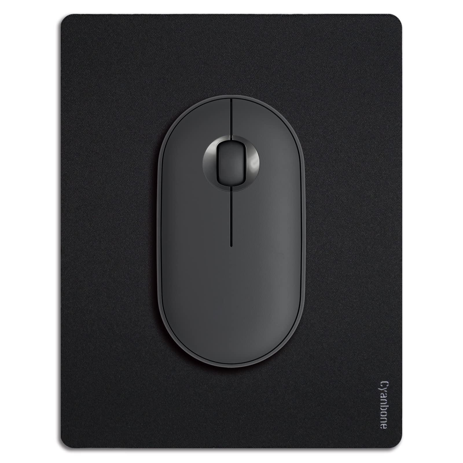 Cyanbone Mini Mouse Pad Small Size, Portable Mouse Pad For Laptop Waterproof - 5.5X7 In, Cute Travel Mousepad Black With Non Sli