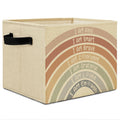 Elefeltclave Boho Rainbow Nursery Storage Bins,I Am Kind Positive Affirmations Collapsible Storage Basket Organizer for Kids Roo