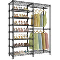 VIPEK S2 Heavy Duty Clothes Rack with Shoe Shelves Freestanding Clothing Rack with 6-Tier Shoe Rack, Double Hanging Rod, Adjusta