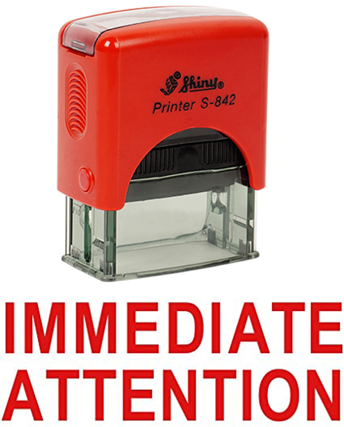 Immediate Attention Self Inking Rubber Stamp Office Stationary Shiny Stamp