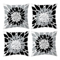 Qahing Pack Of 4 Outdoor Waterproof Pillow Covers 20X20 Decorative Outdoor Throw Pillows Garden Square Cushion Cases For Patio F
