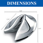 Natico Originals Non-Tarnishing Silver Fortune Cookie Paperweight, Desktop Gift, Resturant Decor (60-2700)