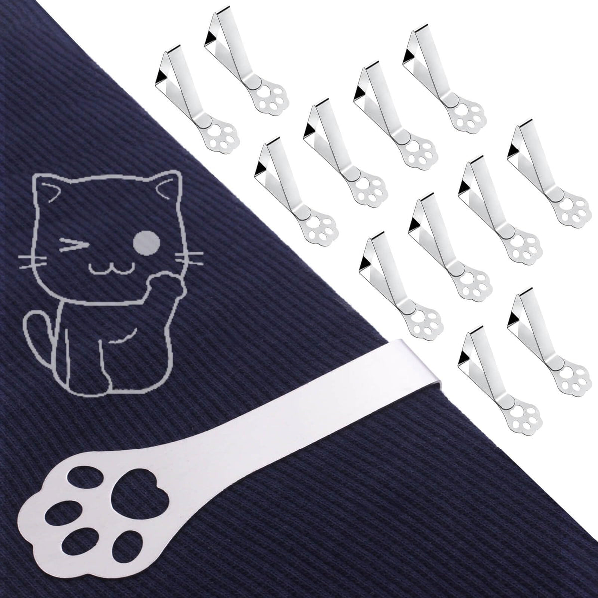 Cunglin Tablecloth Clips For Outdoor Thick Tables 10 Pack, Claw Picnic Table Cloth Holder Clip Indoor, Heavy Duty Stainless Stee
