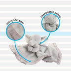 Kids Preferred Carter'S Elephant Plush Stuffed Animal Snuggler Lovey Security Blanket - Gray