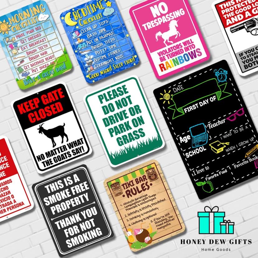 Honey Dew Gifts, Funny Decor, Thank You For Noticing The New Notice, 9 Inch By 12 Inch Novelty Tin Sign Decor, Man Cave Sign, Hd