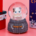 A.F.N.A.L Snow Globe with Light Gift, Crystal Musical Glitter Ball for Christmas & Birthday, 80mm Glass Water Globe Decoration, 