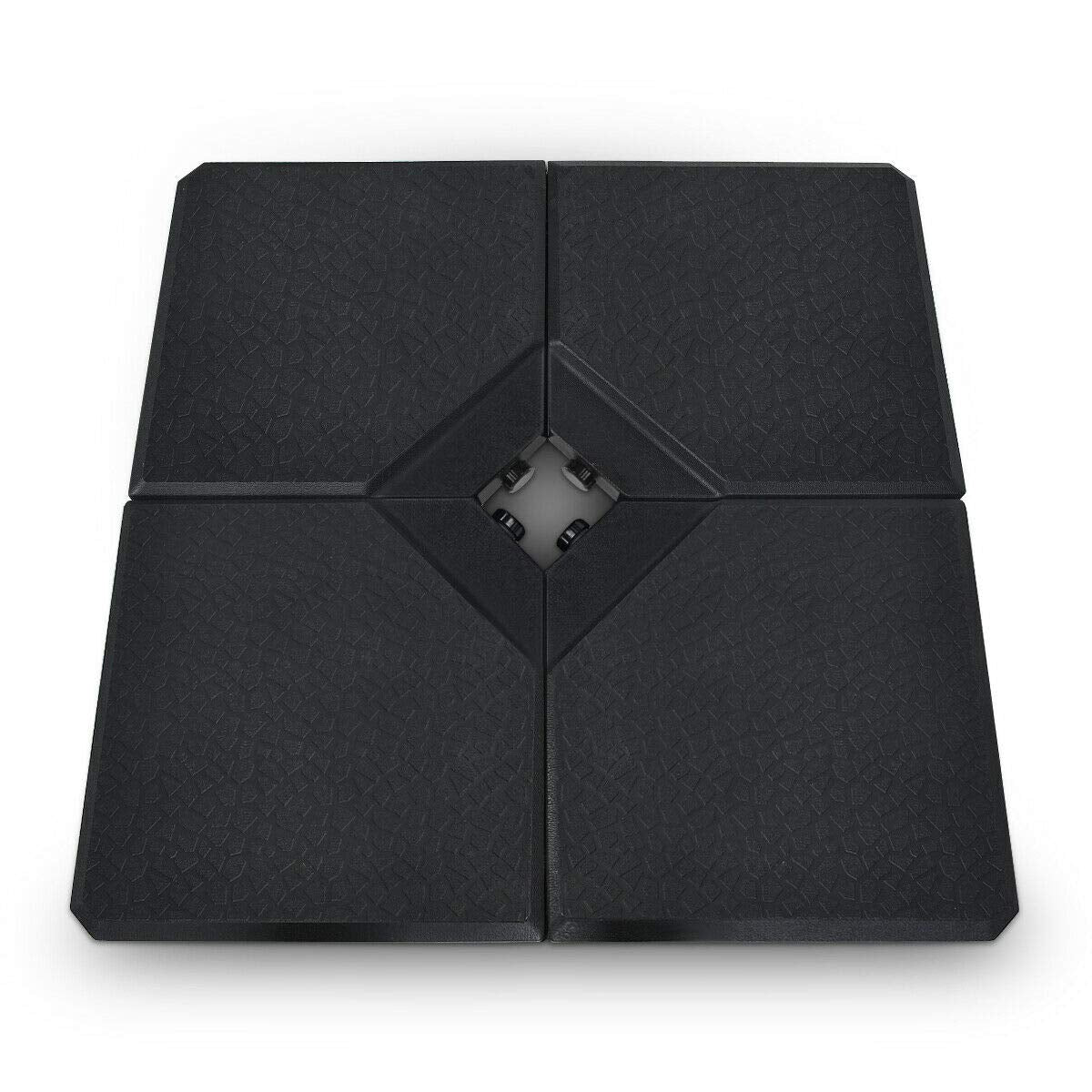 Dortala 4 Pieces 220Lbs Patio Cantilever Offset Umbrella Base Weight Stand, Base Plate Set With Handle & Funnel, 4-Piece Sand/Wa