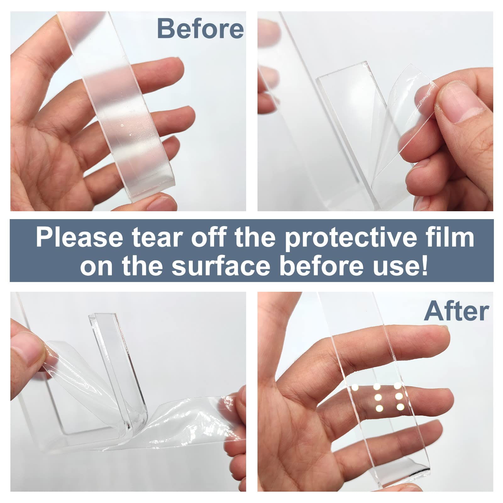 Blingkingdom 2Pcs Clear 12' Wreath Hanger Hook Christmas Wreaths Holders For Inside Outside Doors