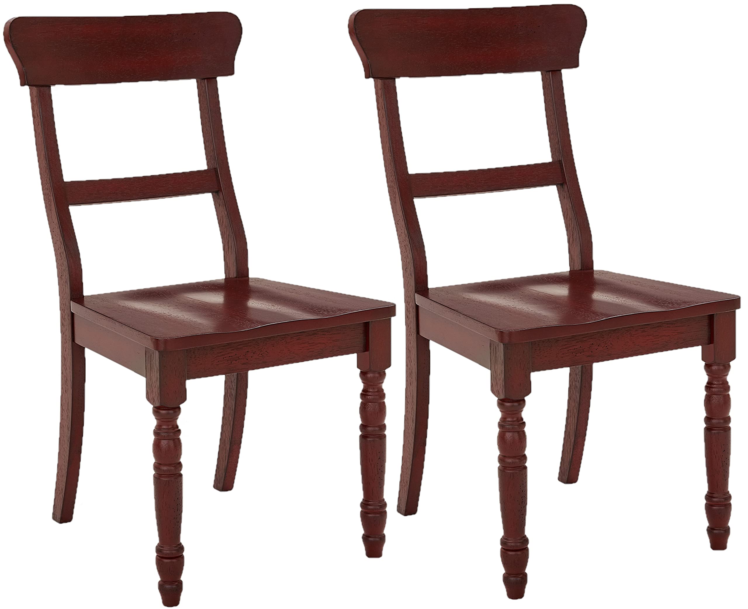 Progressive Furniture Savannah Court Set of 2 Dining Chairs, Antique Red