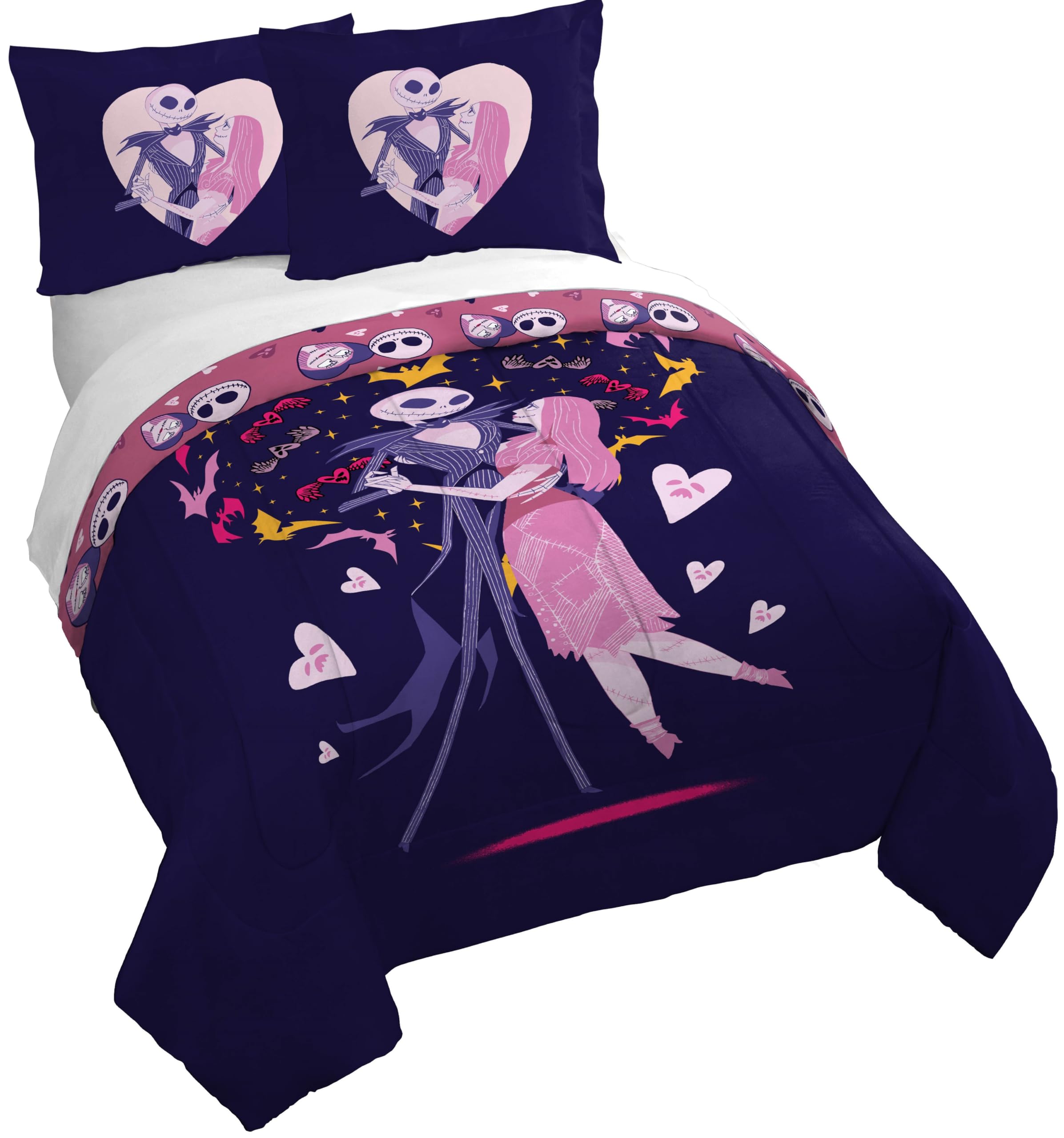 Jay Franco Duvet Cover Set - 3 Piece Comforter Cover And Sham Set, Super Soft Cozy Kids Bedding (Insert Not Included) Purple - N