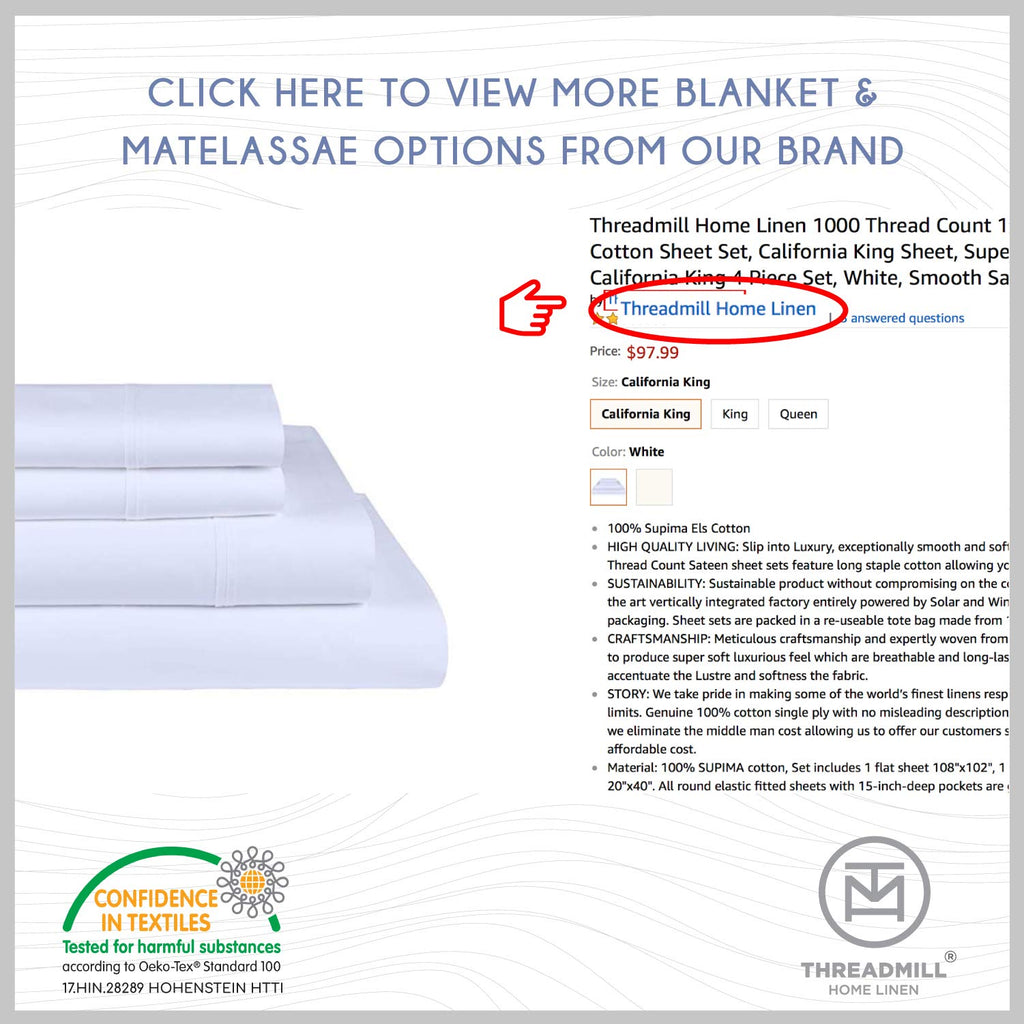 Threadmill 500 Thread Count Twin Size Damask Stripe, 3 Pc Luxury Cotton Bedding Set, Breathable & Soft Stripe Hotel White Sheets