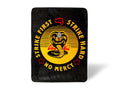 Surreal Entertainment Cobra Kai Strike First Oversized Plush Throw Blanket | Cozy Sherpa Cover For Sofa, Bed | Super Soft Fleece