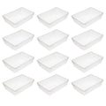 YBM Home 12Pack Plastic Storage Baskets Bins for Home Junk Drawer, Shelves, and Office Organization, Functional Trays/Container