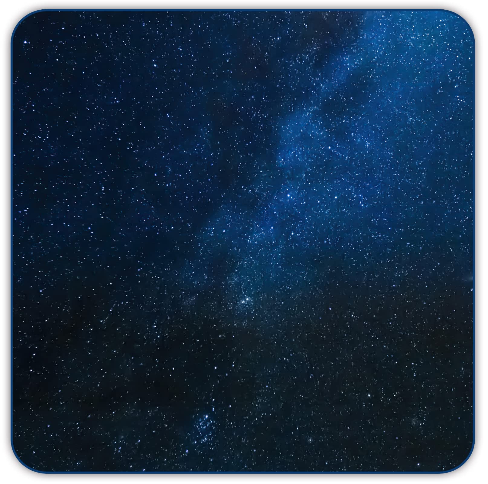 Premium Square Waterproof Mouse Pad - Non-Slip Rubber Base, 9X9 Inches (The Starry Sky)
