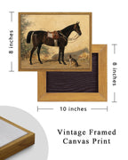 Arpeotcy Framed Canvas Horse Wall Art, Horse Art Print For Home Decor, Rustic Farmhouse Country Wall Decor For Living Room, Bedr