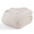 Berkshire Blanket Classic Extra-Fluffy Plush Throw Blanket, Soft Fuzzy Fluffy Long Hair Throw Blanket For Couch Sofa Bed, Cream,