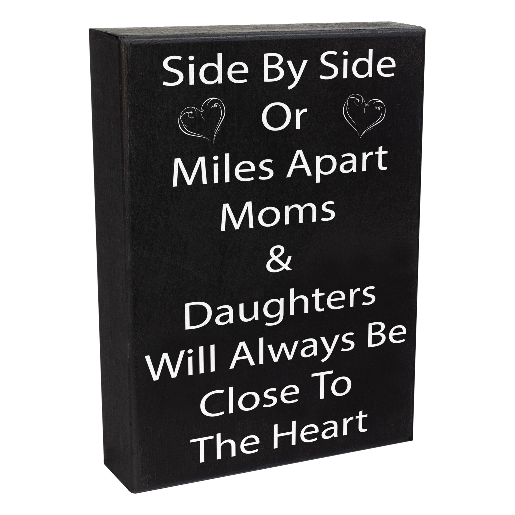 JennyGems Meaningful Gift for Mom From Daughter - Special Mother Decoration with Heartfelt Saying - Wooden Sign Plaque