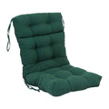 Blazing Needles 20 42-inch Twill Seat/Back Tufted Chair Cushion, 20 x 42, Forest Green