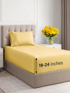 Extra Deep Pocket Twin Xl Sheets - 3 Piece Breathable & Cooling Bed Sheets - Hotel Luxury Bed Sheet Set - Soft, Wrinkle Free & Comfy - Easily Fits Extra Deep Mattresses - Deep Pocket Yellow Sheets Set