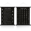 2 Pieces Laundry Room Decor Laundry Symbols Wall Art Laundry Hanging Symbols Guide Wall Decor Stain Removal Theme Sign Laundry C