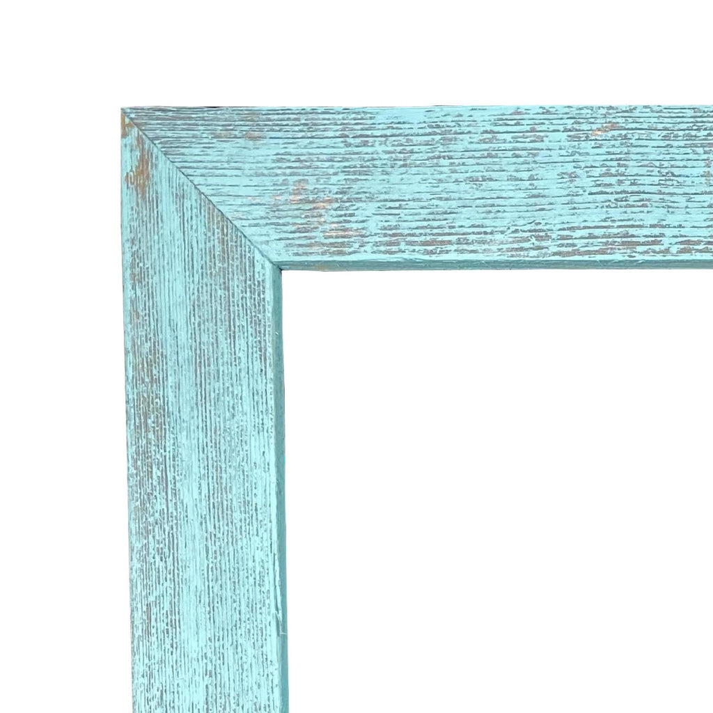 Barnwoodusa | Farmhouse Picture Frame, 1 1/2'' Inch Molding - 100% Up-Cycled Reclaimed Wood (11X14, Robins Egg Blue)