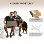 Vingli 55' Rustic Wooden Wheel Bench Outdoor Bench, 2-Person Patio Bench Wagon Slatted Seat, Garden Benches For Outdoors 350Lbs High Capacity, Weather Resistance (White)