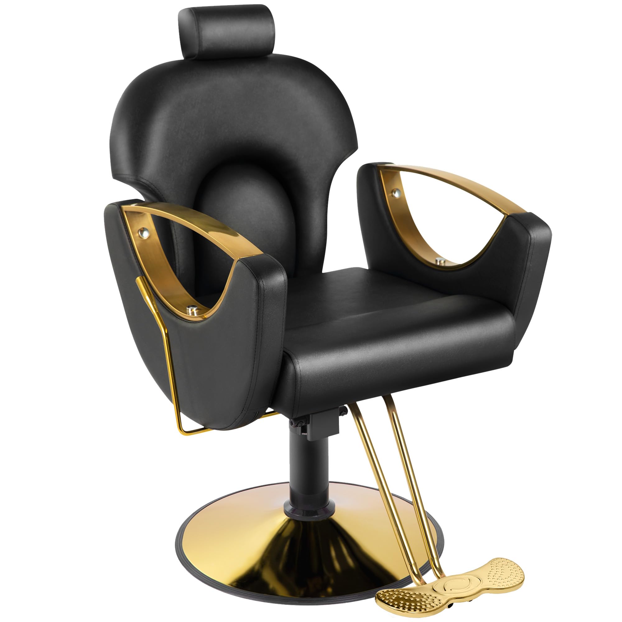 Tythical Reclining Salon Chair for Hair Stylist, Barber Chair with Heavy Duty Hydraulic Pump, Hair Salon Tattoo Braiding Chair B