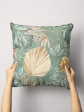 Bianca Designer Reversible Printed Silk Linen Cushion Covers 1Pc 16 X16 Size (Suzane) | With Contrast Front & Back Digital Prin