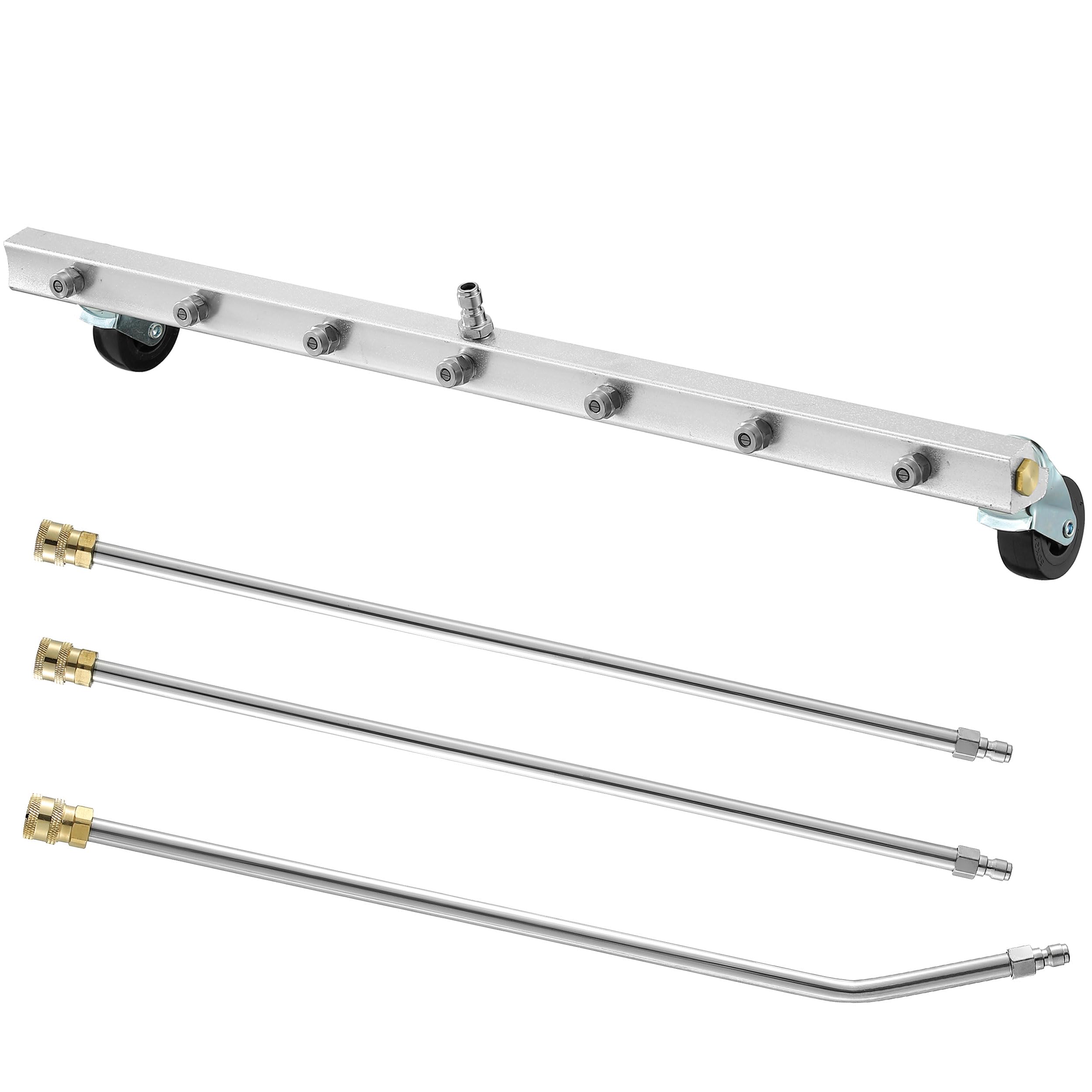 M Mingle 24    Undercarriage Pressure Washer Attachment, Undercarriage Sprayer With 7 Nozzles, Under Car Washer With 3 Pieces Ex