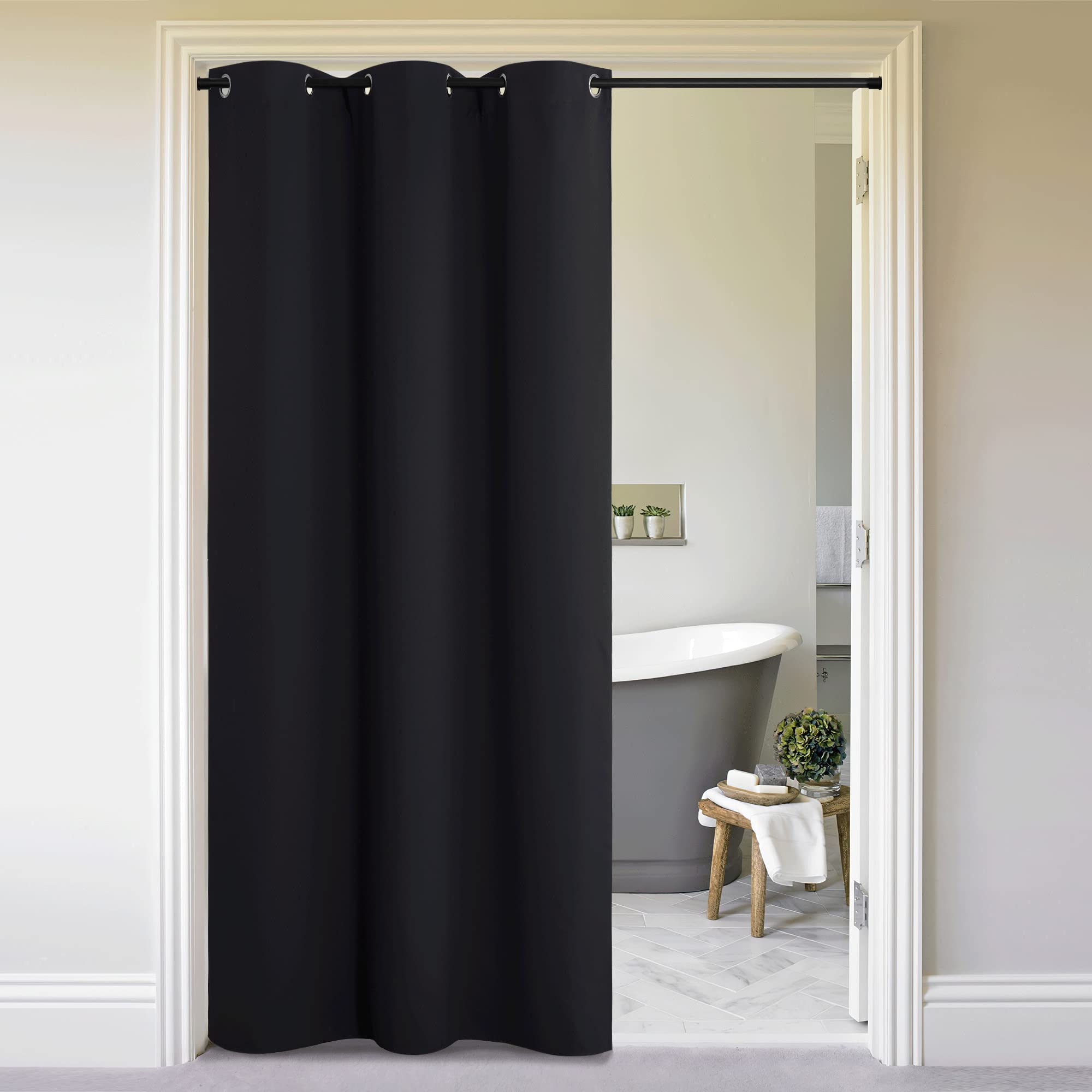 NICETOWN Halloween Door Divider Curtain for Doorway, Bedroom Closet Door Cover, Privacy Drape for Garage Window Bathroom Door Dr